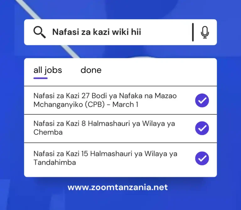 Nafasi za Kazi Zilizotangazwa Wiki Hii March 1